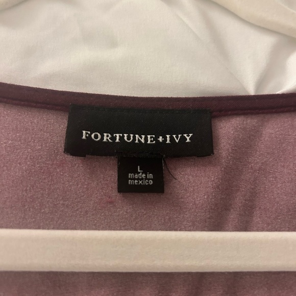 Fortune + Ivy Irene Faux Wrap Brushed Knit Large Maxi Dress - Picture 3 of 4